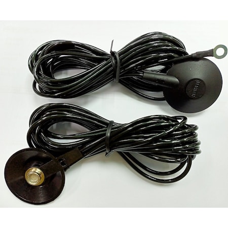 Bertech ESD Anti-Static Low Profile Grounding Cord with 15' Cord, 1 Megohm Resistor, Black FGC151M